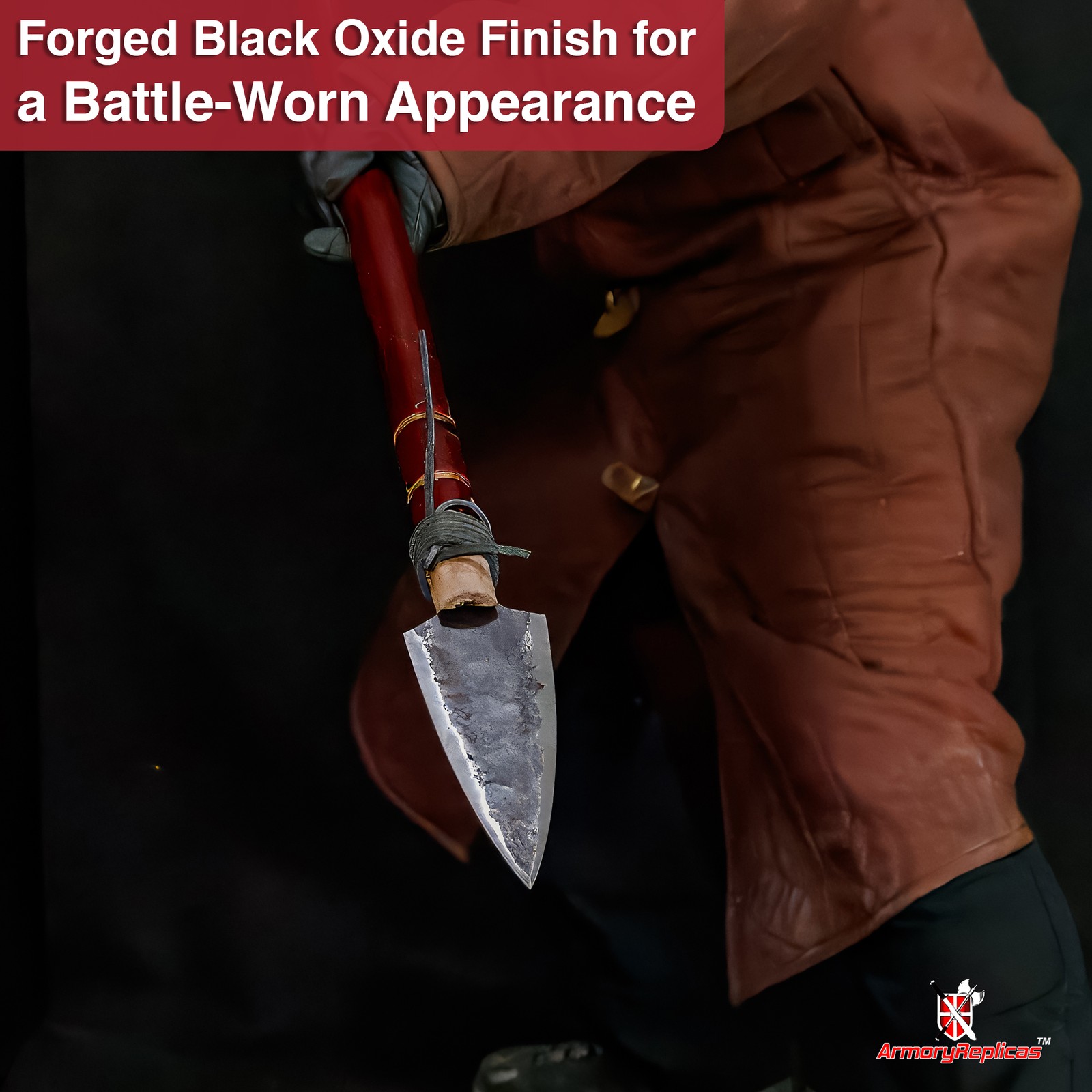 Hand-Forged Carbon Steel Spear Head Blade Viking Polearm