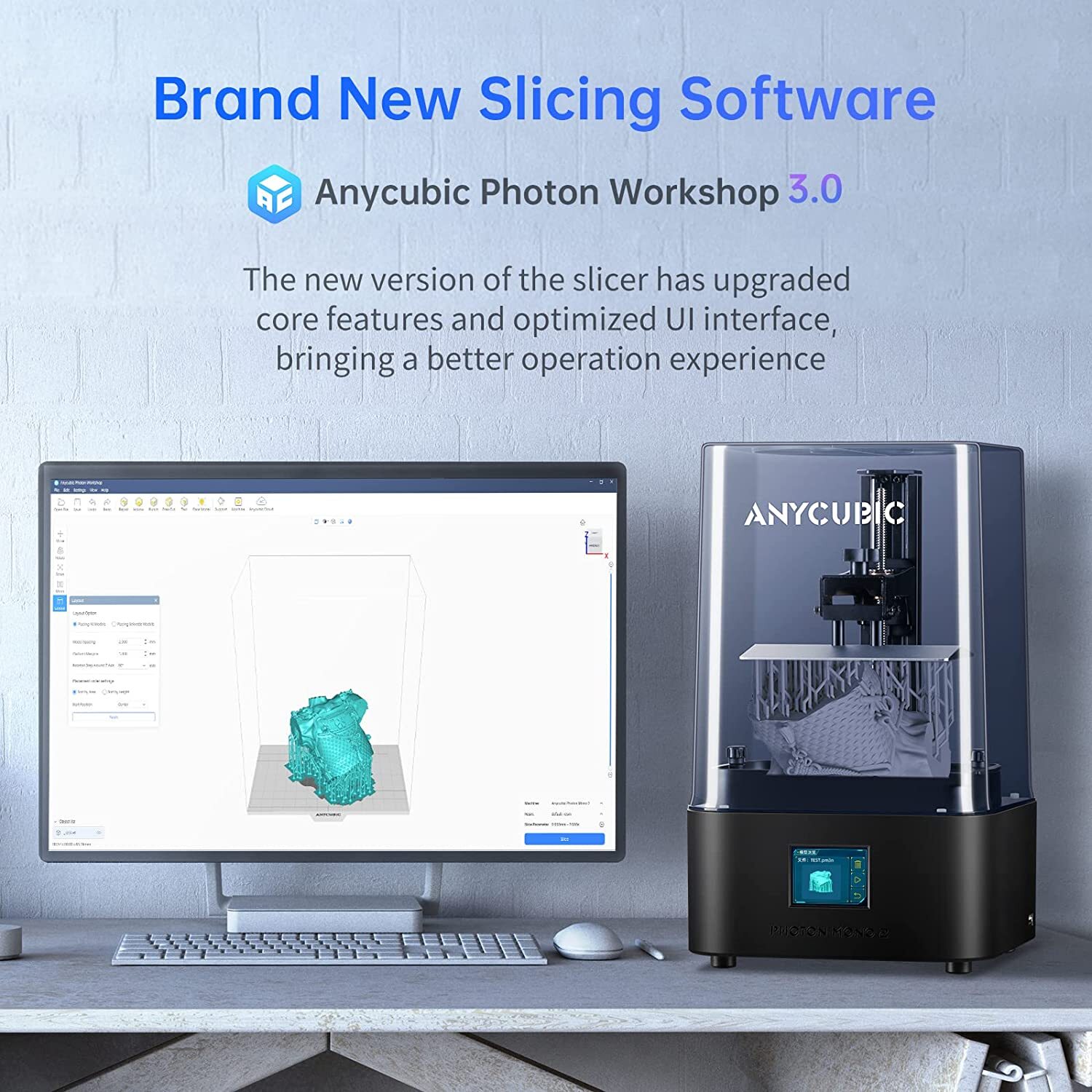 ANYCUBIC Photon Mono 2 Resin 3D Printer 6.6" 4K+ LCD Screen / Wash & Cure 3 lot