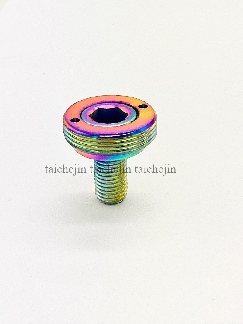 M8x15mm Bike Crank Titanium Bolts Screws Square Taper Bottom Bracket Ti Bolt Cap
