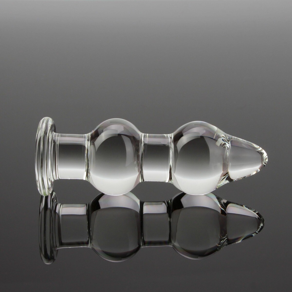 Glass Double Beaded Anal Butt Plug Dildo Beads Anal Stretching Training Sex Toys