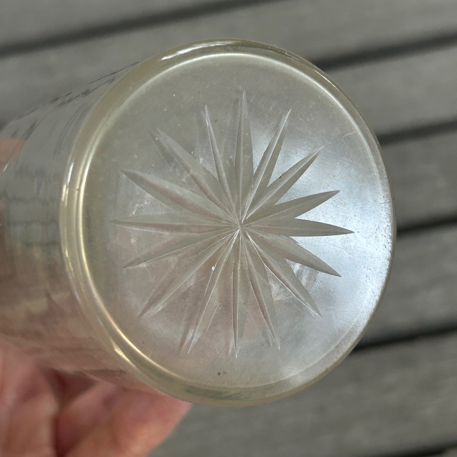 French Vintage Silver and Etched Glass Crystal Cruet Decanter Perfume Bottle