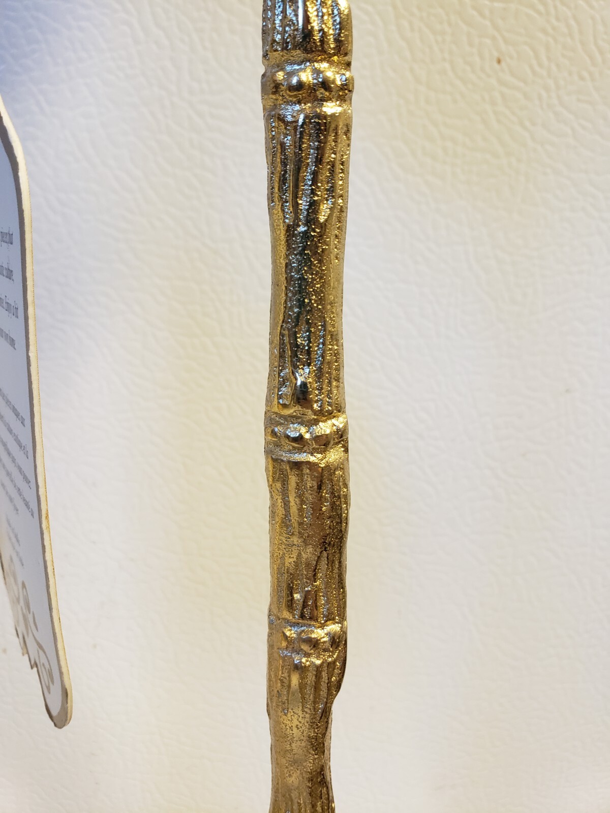 Uniquely Crafted by Artisans in India Metal Bamboo Candle Holder 13.5" Tall 