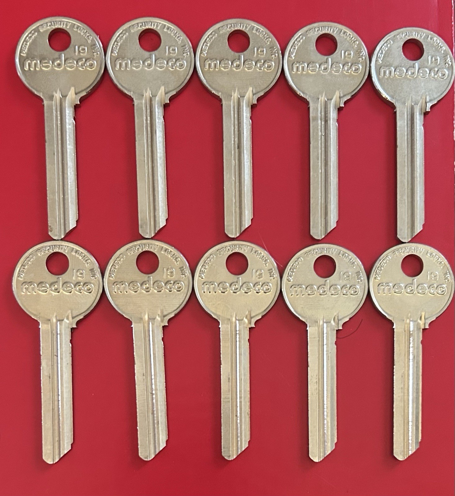 10 Blank Keys, Do Not Duplicate, USA Made Medeco,