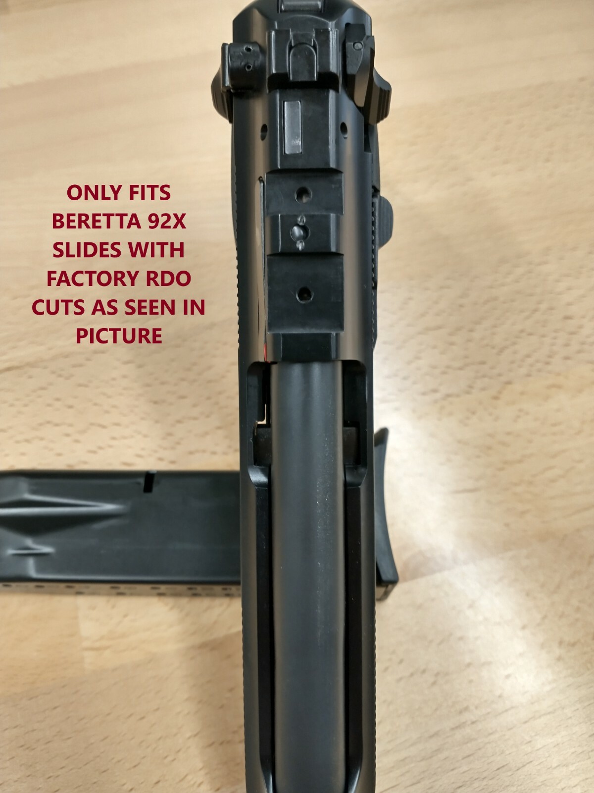 RMR HOLOSUN C RED DOT SIGHT MOUNT PLATE FOR BERETTA 92X RDO, MADE IN USA