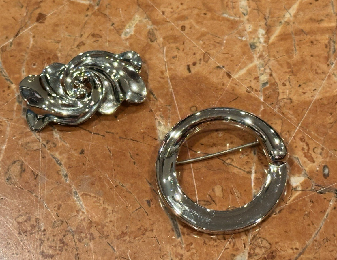 TRIFARI BIRD MONET BUTTERFLY G JOHANSEN ANSON JADE 12K GF STICK PIN BROOCH LOT 5