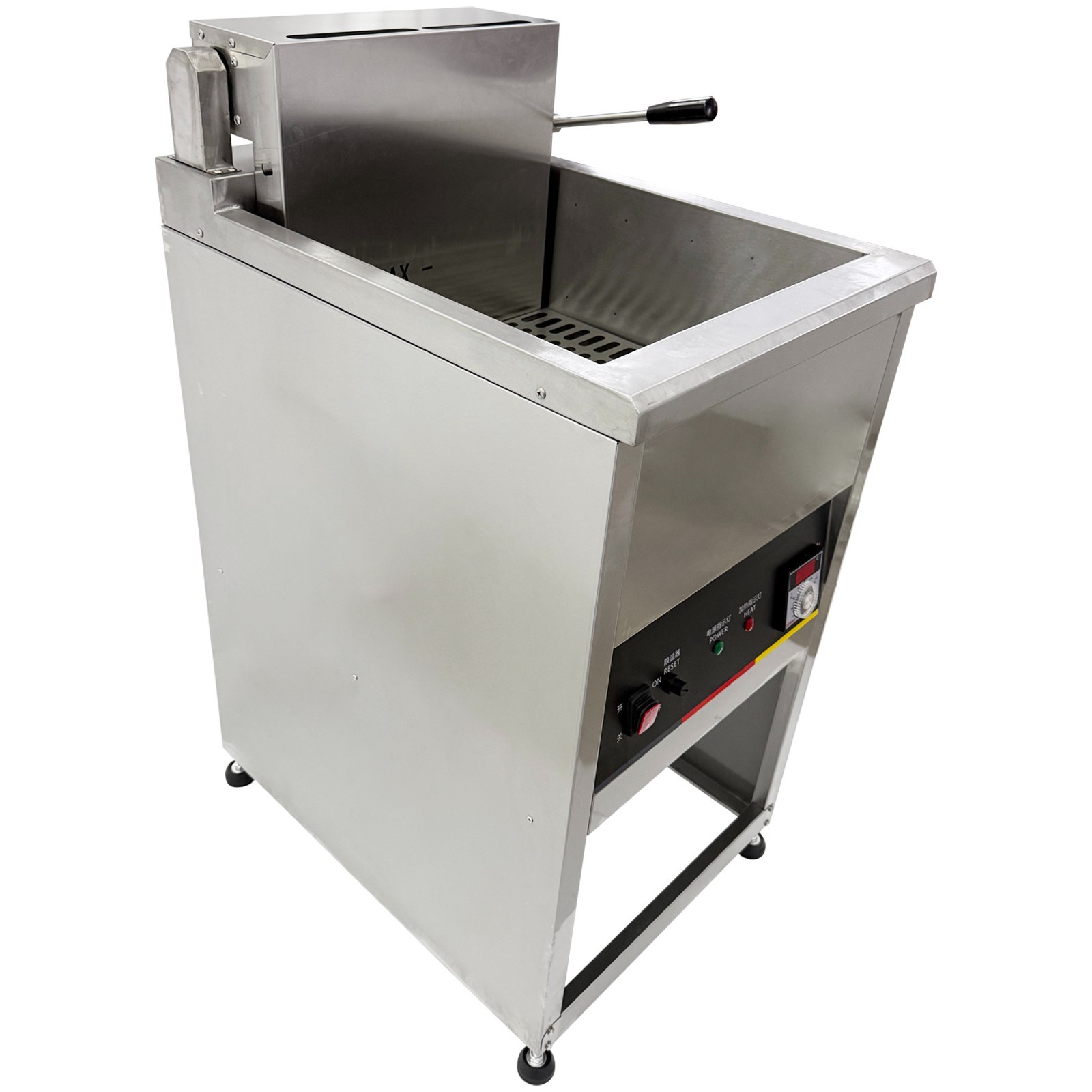 220V 1PH Vertical Flip Electric Fryer for Fried Chicken and Chips 30L 0-200˚C