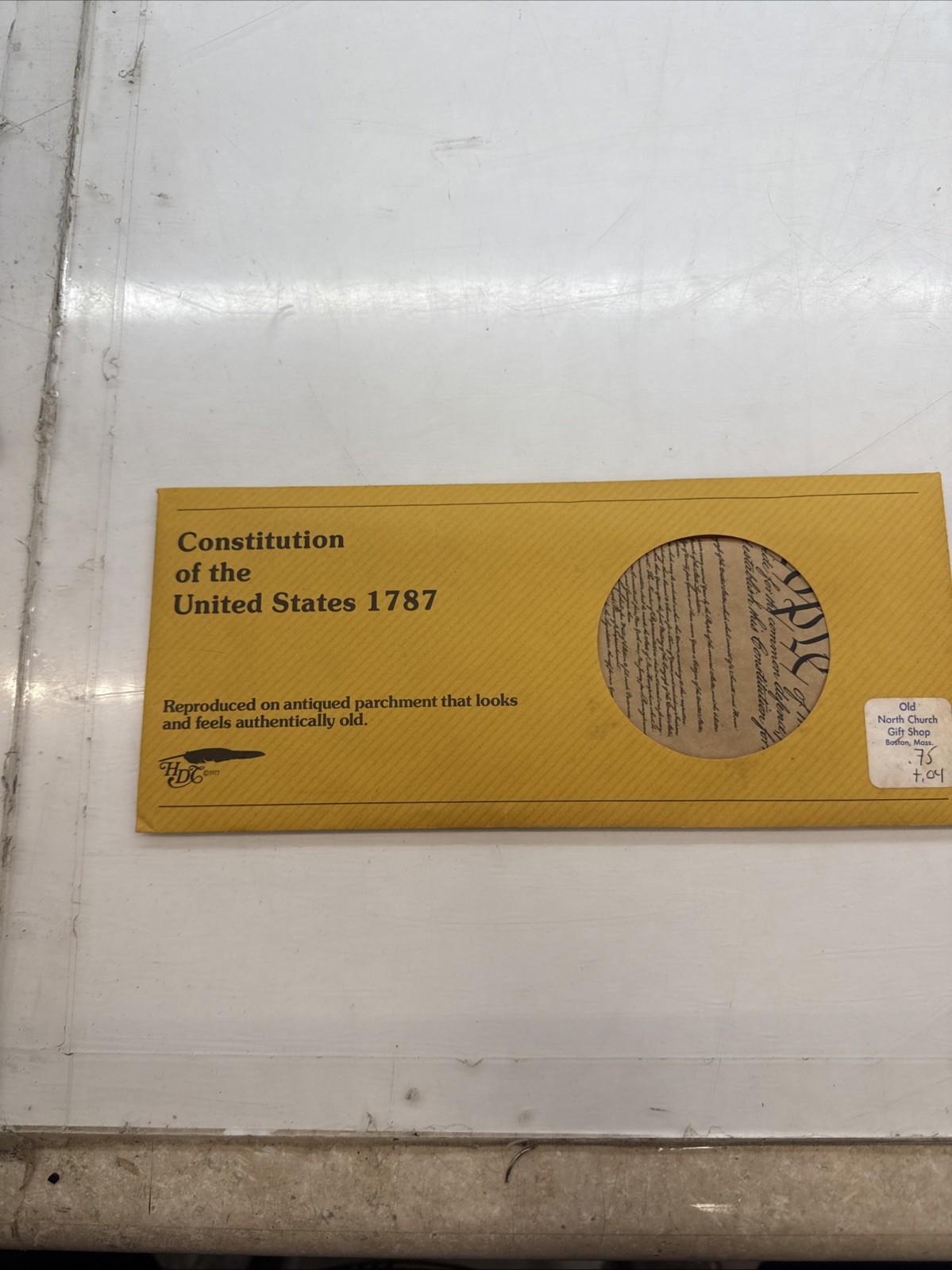 HDC Constitution of the United States 1787 Reproduced on Antiqued Parchment