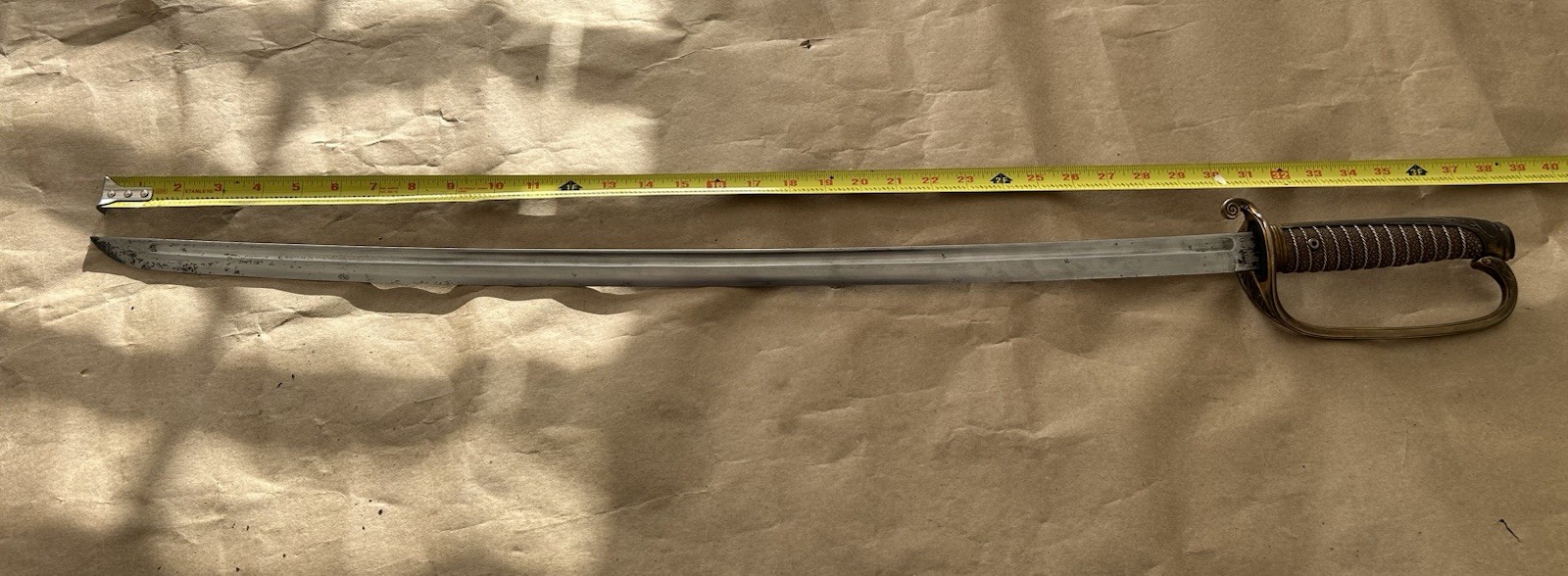 RUSSO JAPANESE WAR OFFICERS CAVALRY SWORD & SCABBARD ,BLOOD GROOVE