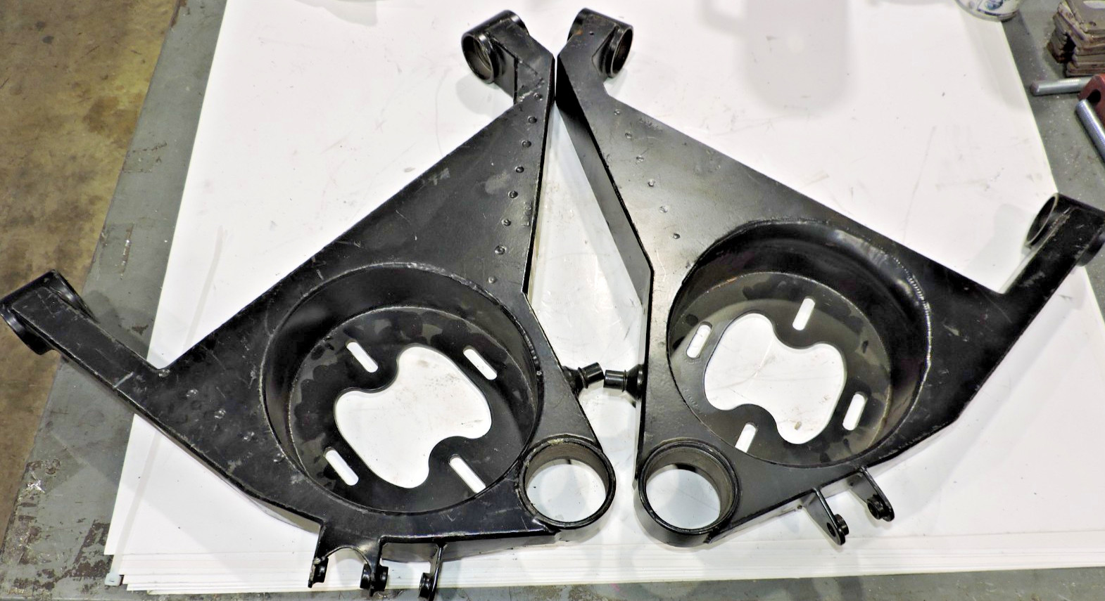 (2) Tig Welded lower control arms adjustable buckets pair NASCAR ARCA