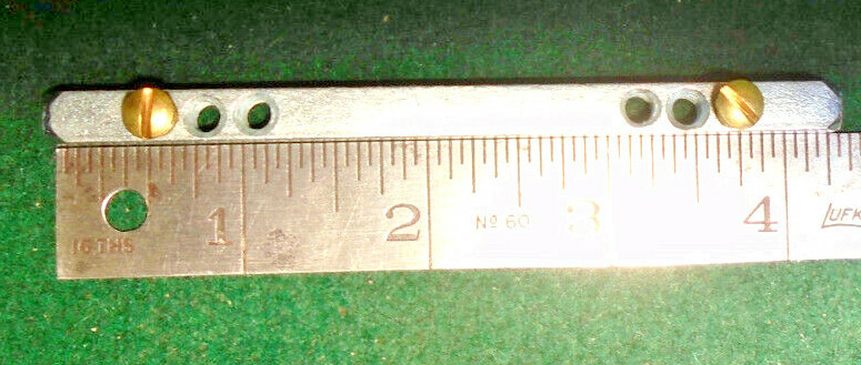 ONE 4 1/4" DOOR KNOB SPINDLE POST CONNECTING SHAFT w/ BRASS SCREWS!! (33164)