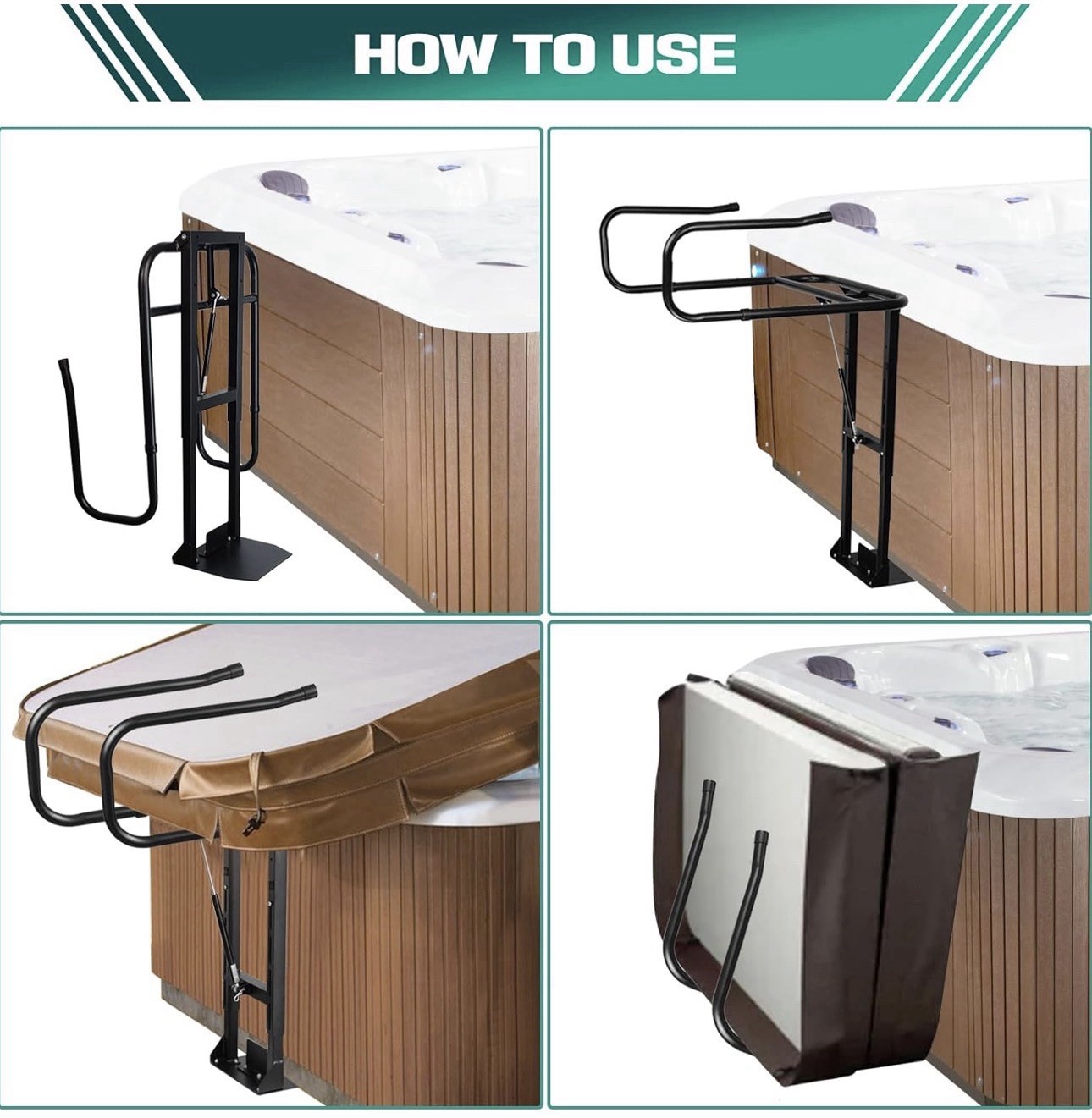 Hydraulic Hot Tub Cover Lift Spa Cover Lift System Adjustable Height