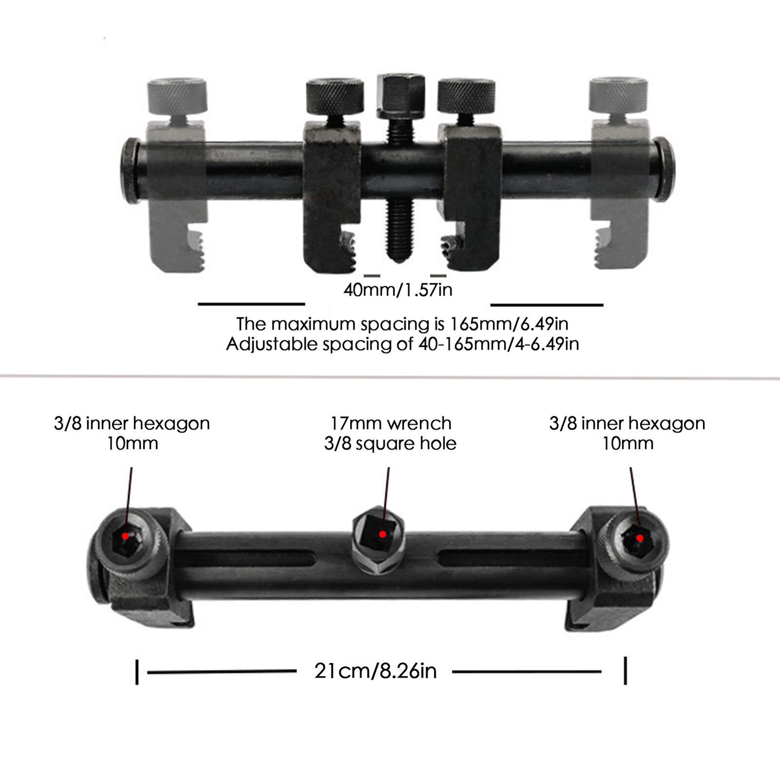 New Universal Puller For Ribbed Drive Pulley Crankshaft Remover Tool Kit