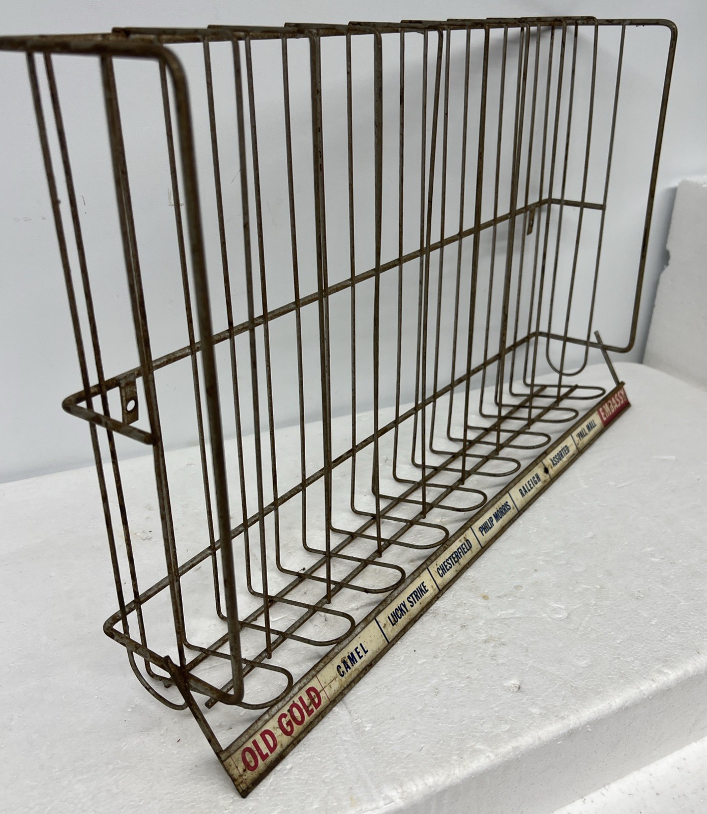 Metal Wire Rack Cigarette Advertising Display Vintage Country General Store 40s