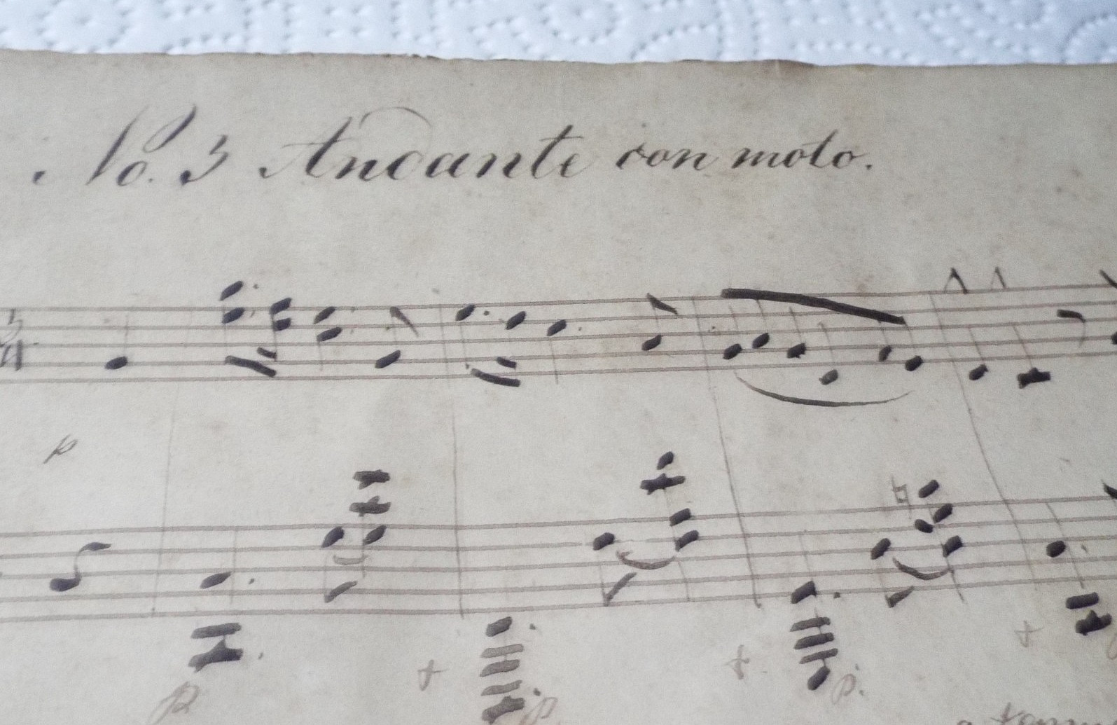 ANTIQUE 1800s HANDWRITTEN SHEET MUSIC WITH SIGNATURES GERMAN COMPOSERS READ!!!!