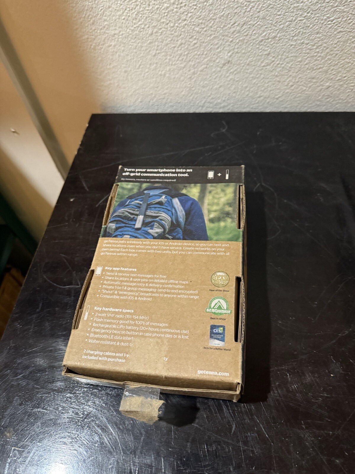 2 of GoTenna Off-Grid Texting SMS GPS Communicator Radio. Purple & Orange. 2x