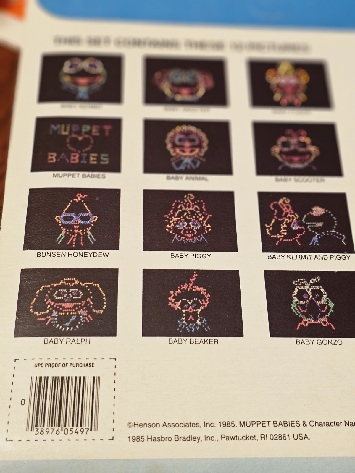 NEW Vintage 1985 Jim Henson's Muppet Babies Lite-Brite Picture Refill Set Sealed