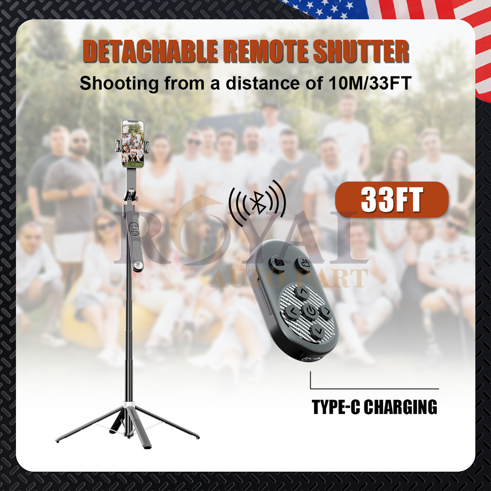 71''Smart Tracking Selfie Stick & Tripod Stand with 360°Rotation 2LED Fill Light