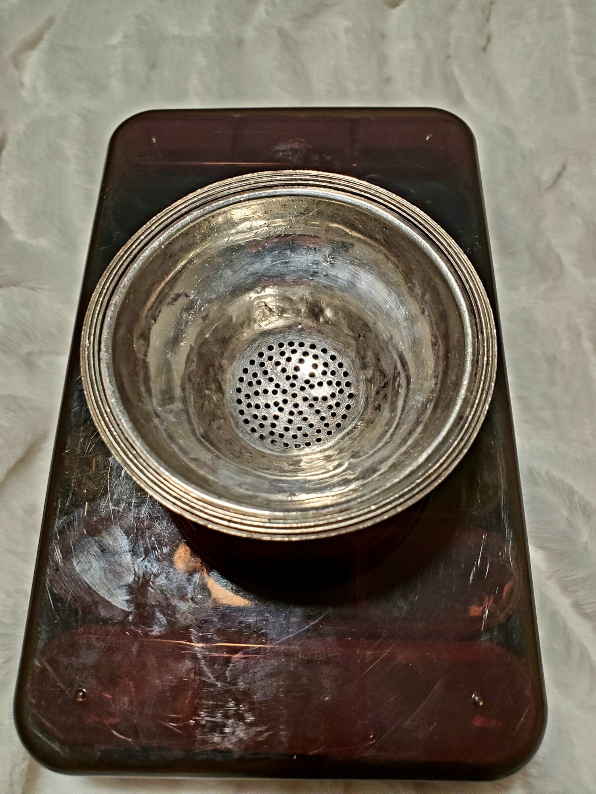 Antique Georgian Sterling Silver Wine Funnel Strainer London Hallmarked 49 Grams