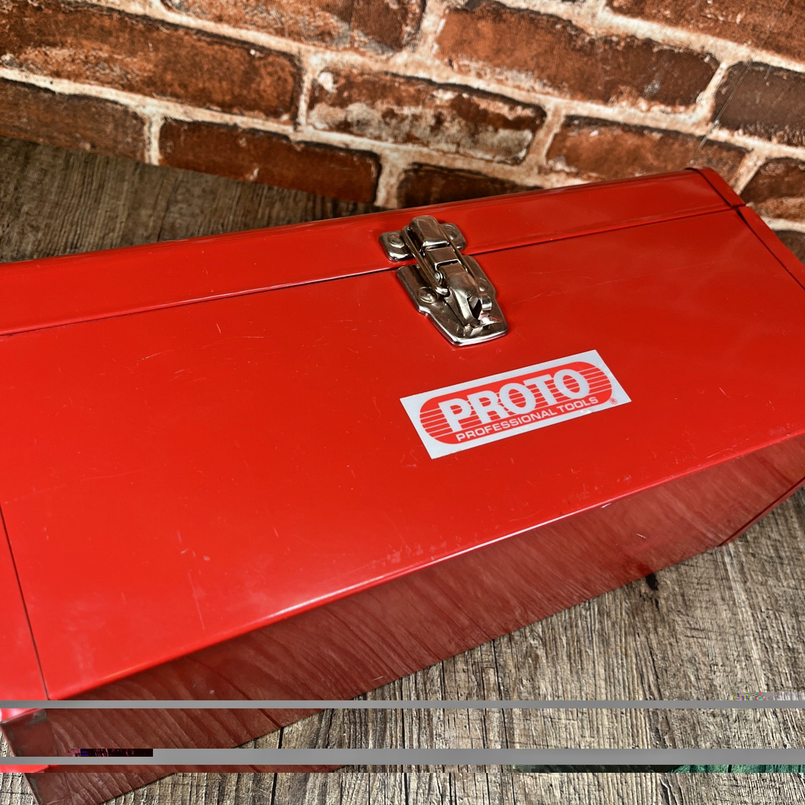 Proto metal tool box vintage Red 15 in Lockable With Tray Top Handle Clean Good