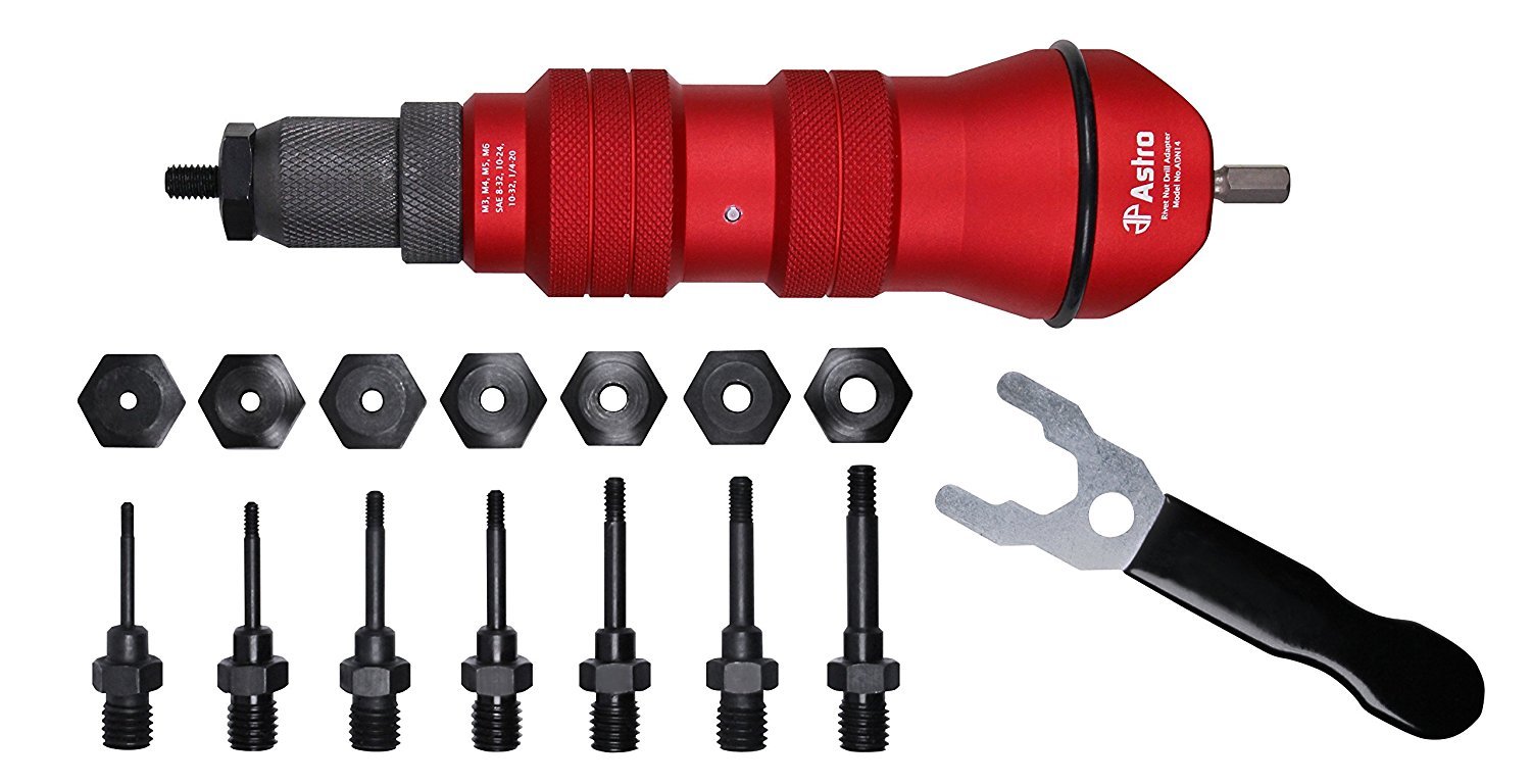Astro Pneumatic ADN14 Rivet Nut Drill Adapter Kit