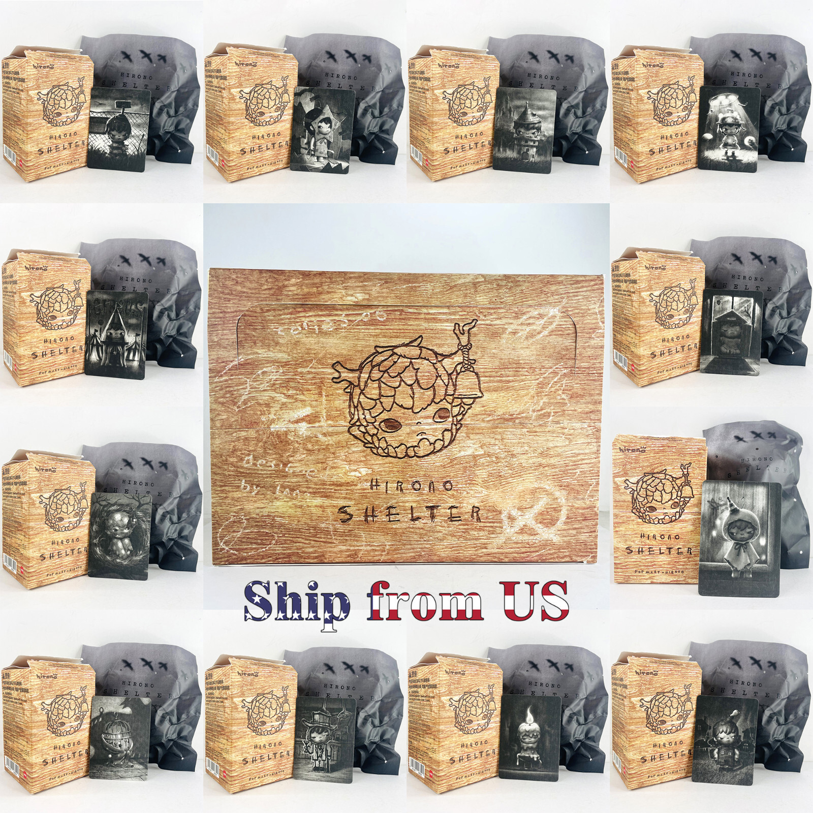 POP MART x Hirono Shelter Series Figures Confirmed Figure Sealed Bag in Open Box