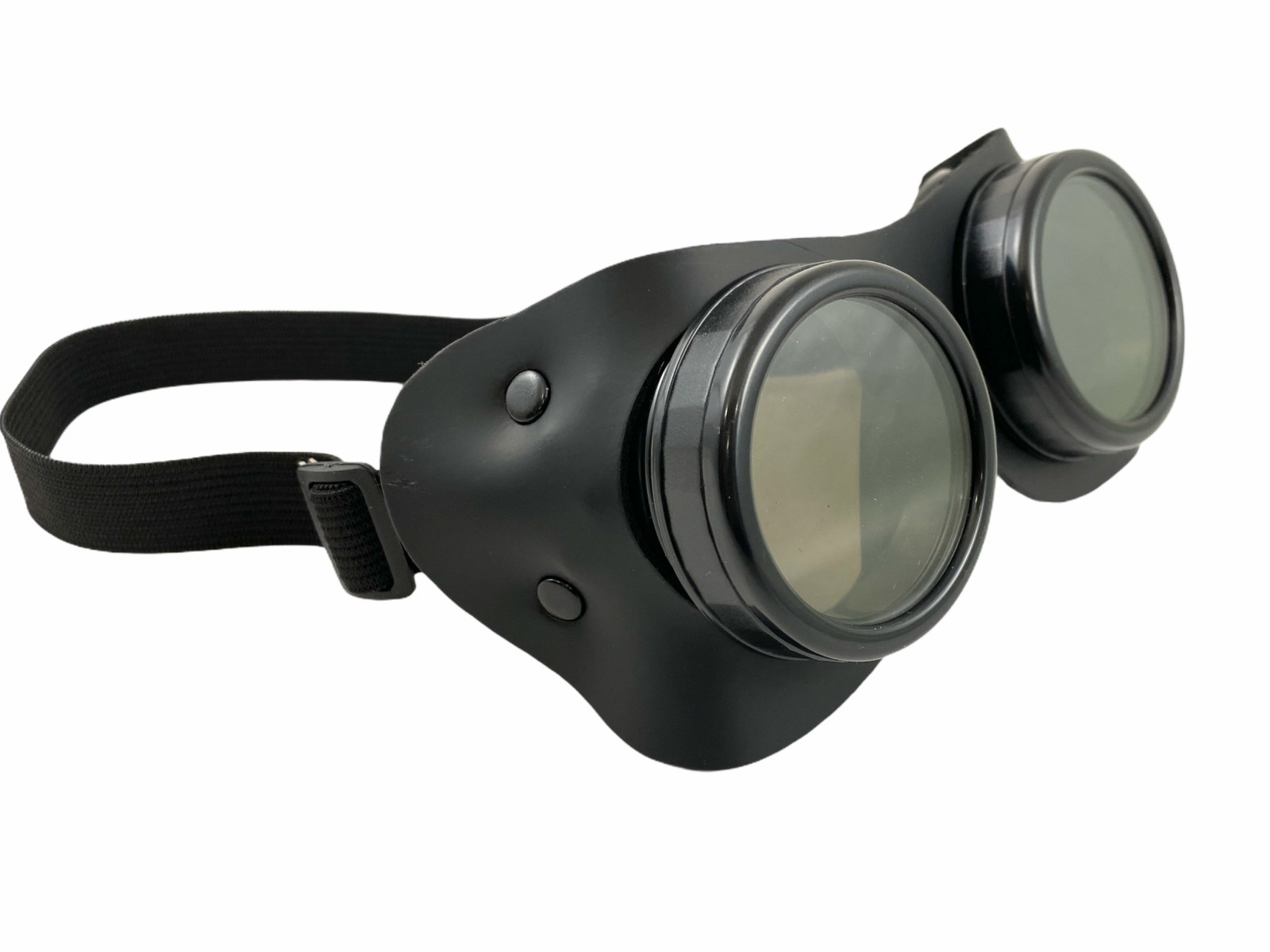 Leather Goggles Steampunk Black Cyber Motorcycle Flying Vintage Pilot Biker