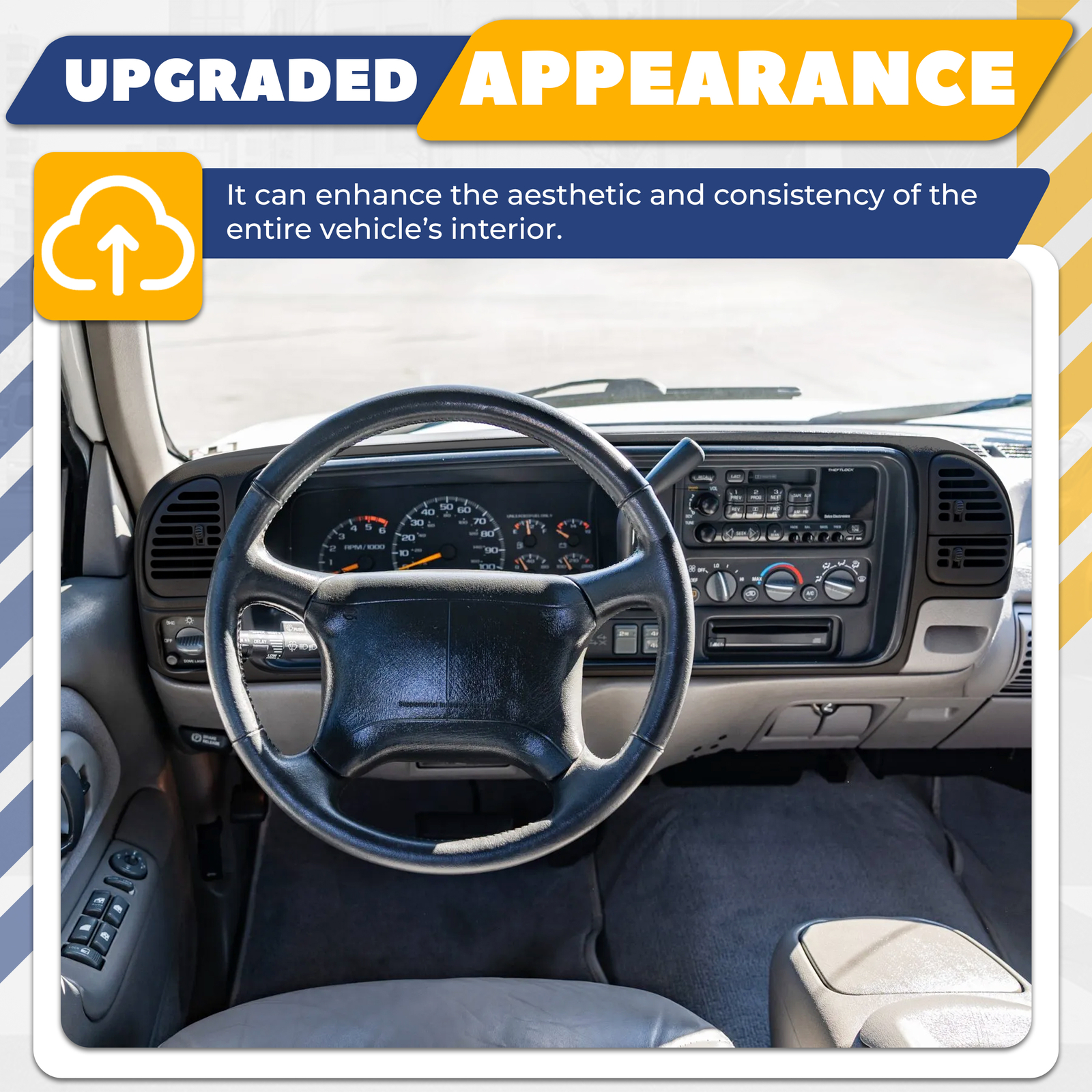 For Chevy Silverado 1995-99 Dashboard Radio Panel Bezel Instrument Cluster Gauge