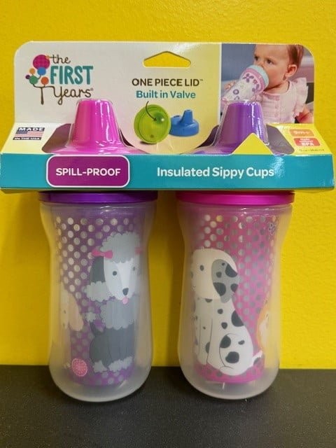 The First Years Insulated Girl's Sippy Cup, 2 Count