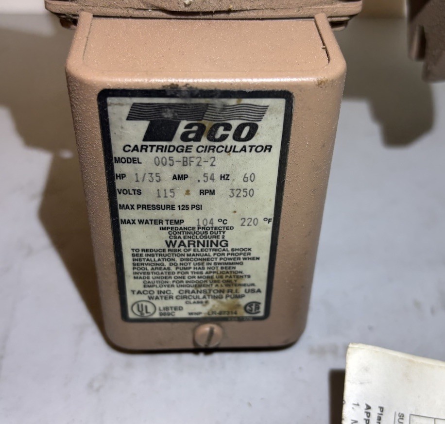 Taco 005-BF2-2 Circulator Pump 5P428