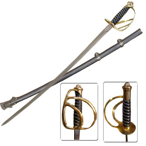 Model 1860 Light Cavalry Saber Replica "Dragoons" Mounted Riflemen Sword Prop