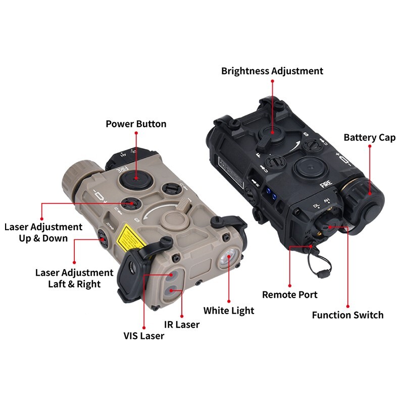 Tactical OGL RED Green Blue IR laser M600 M300 Hunting Flashlight AXON Switch