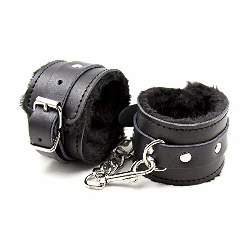 Fuzzy Handcuffs FAST-SHIPPING Vegan Leather