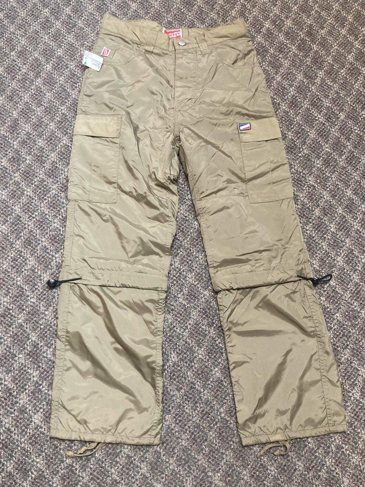 VINTAGE 90s SHORTY’S SKATEBOARDS NYLON CONVERTIBLE PANTS SIZE 28R NEW