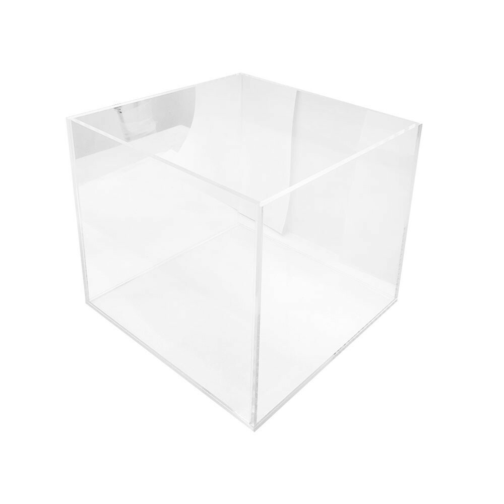 5 Sided Lucite Clear Acrylic Cube Bin Retail Display
