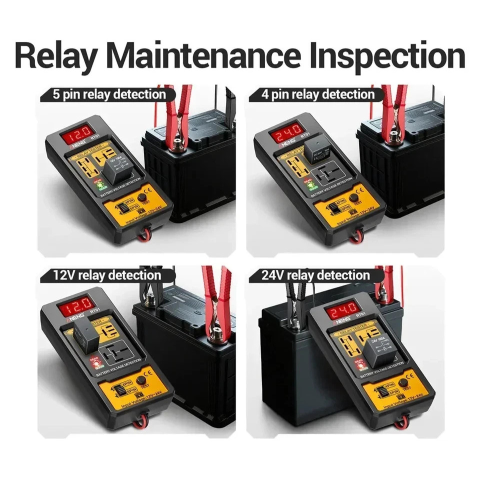 New Automotive Electronic Relay Car Relay Tester -4/5Pin 12V Car Diagnostic Tool