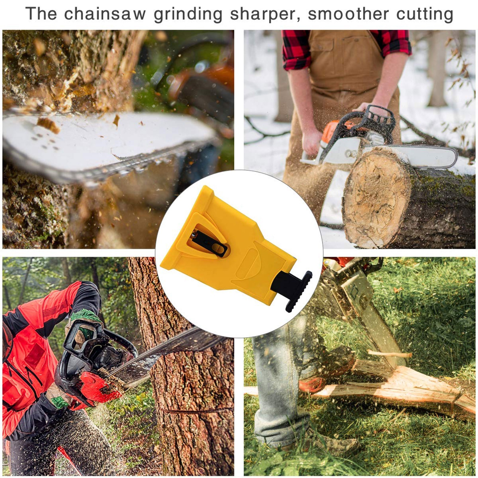 3PC Fast Chainsaw Chain Sharpening Jig Portable Drill Crank Sharpener Tool Sets
