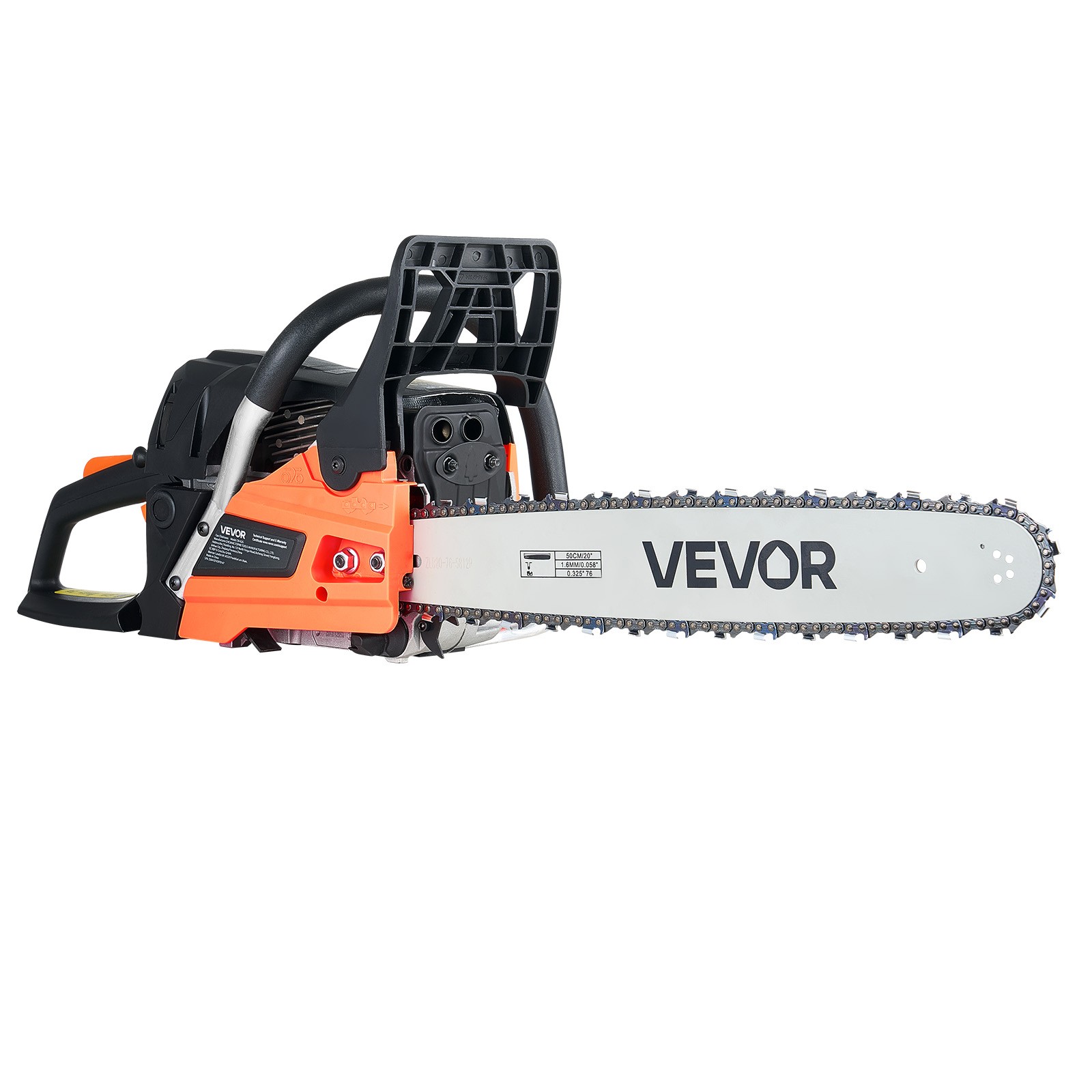 VEVOR 62cc Gas Chainsaw 3.8 HP Gas Powered 20 inch Chainsaw For Wood Cutting