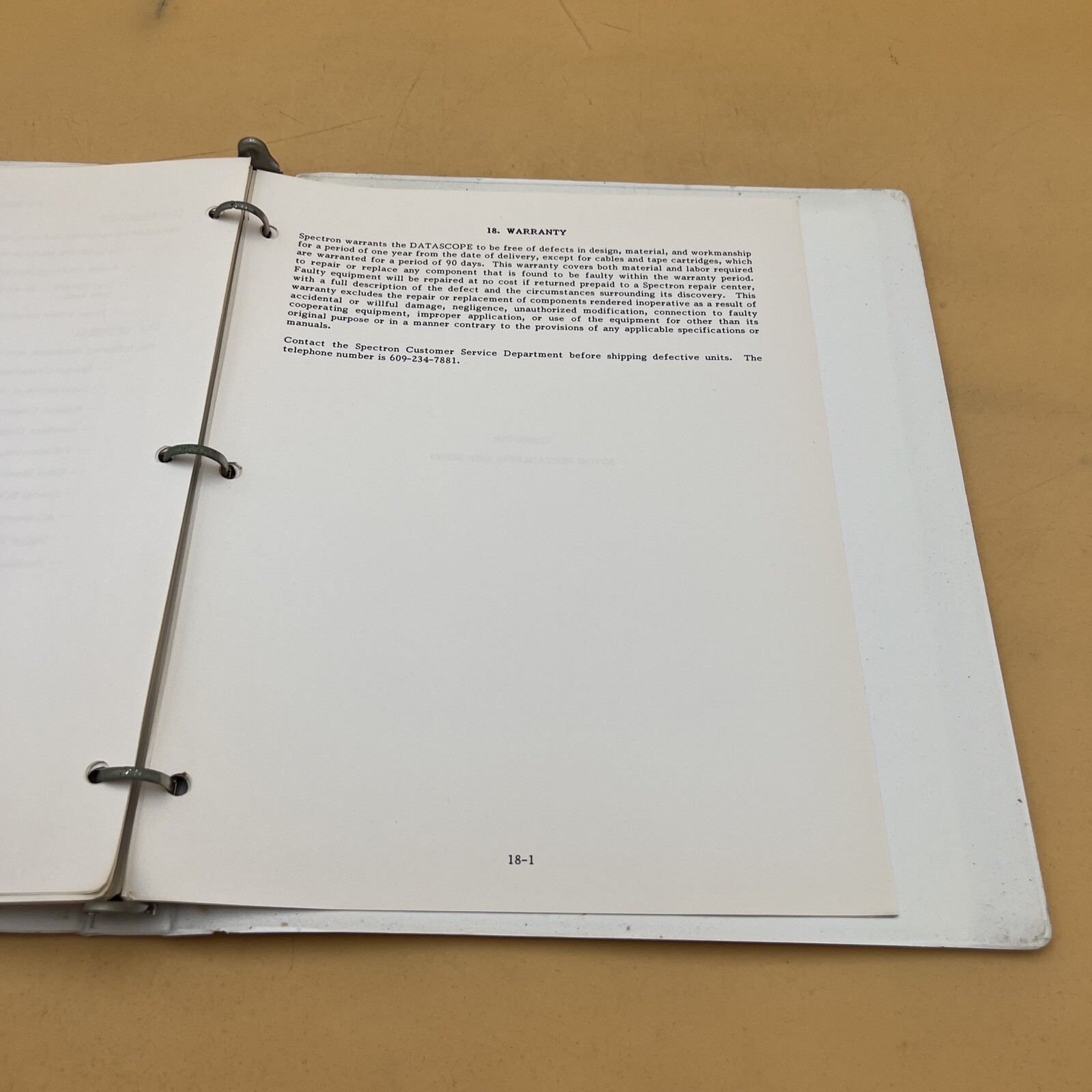 VINTAGE SPECTRON D-584 DATASCOPE OPERATOR'S INSTRUCTION MANUAL BOOK, ORIGINAL