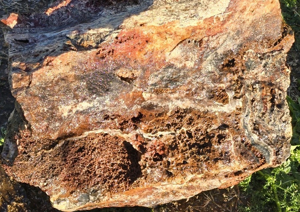 Large Heavy Raw Chunk Of Arizona Silver Copper Gold Ore Specimen 74.4 Lbs.