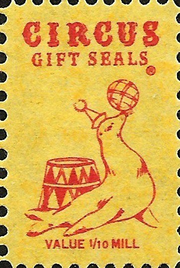 100 Circus Merchant Trade Stamps - MNH - Animals - Horse - Wagon - Elephant
