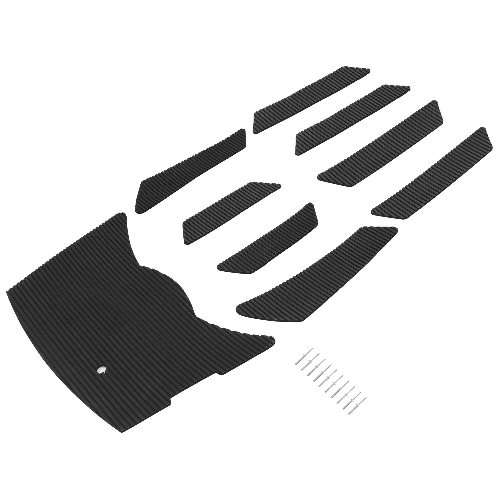 Black Plastic EVA Traction Mats Foot Pads For Yamaha VX VX1100 Cruiser 2005-2009