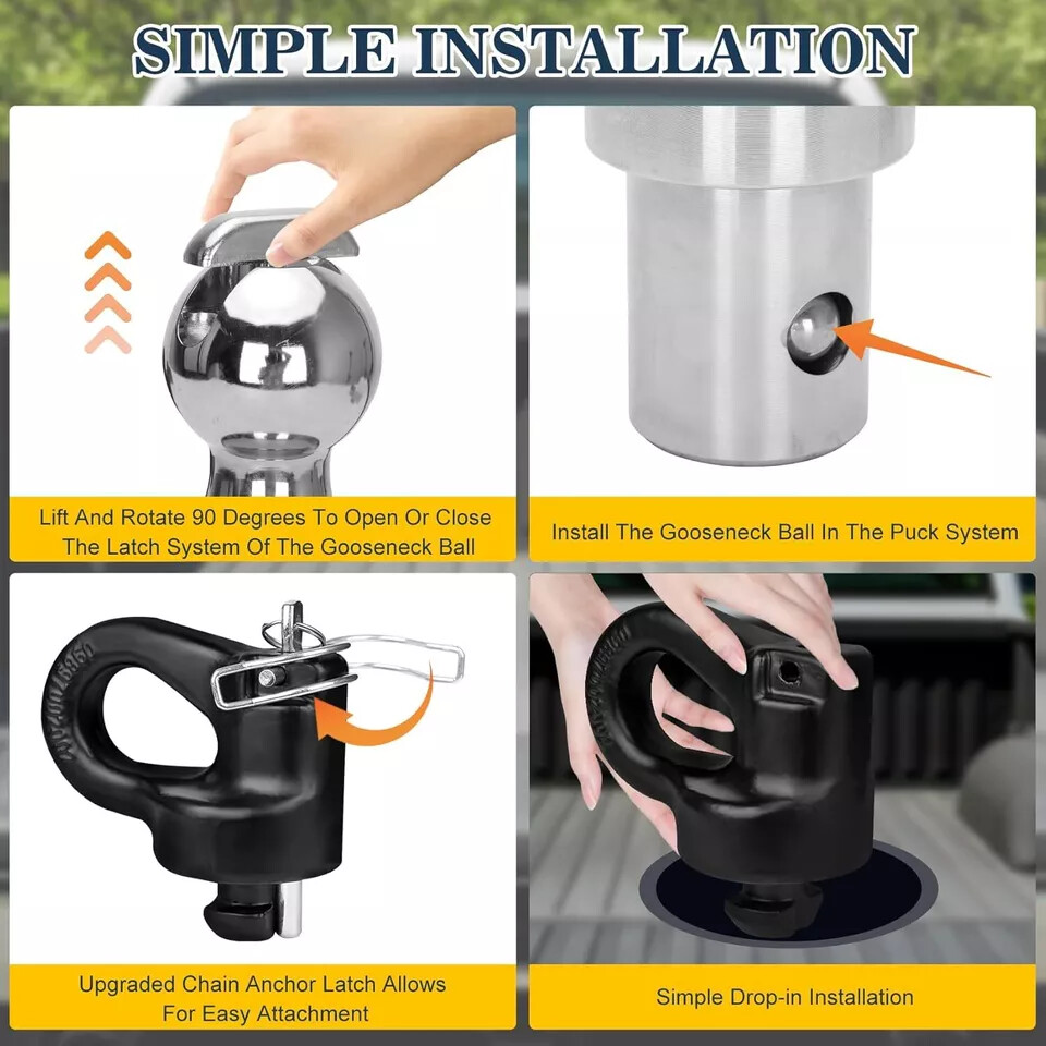 New Puck System Gooseneck Hitch Kit 60639 For Chevrolet Ford GMC Nissan 6.6L