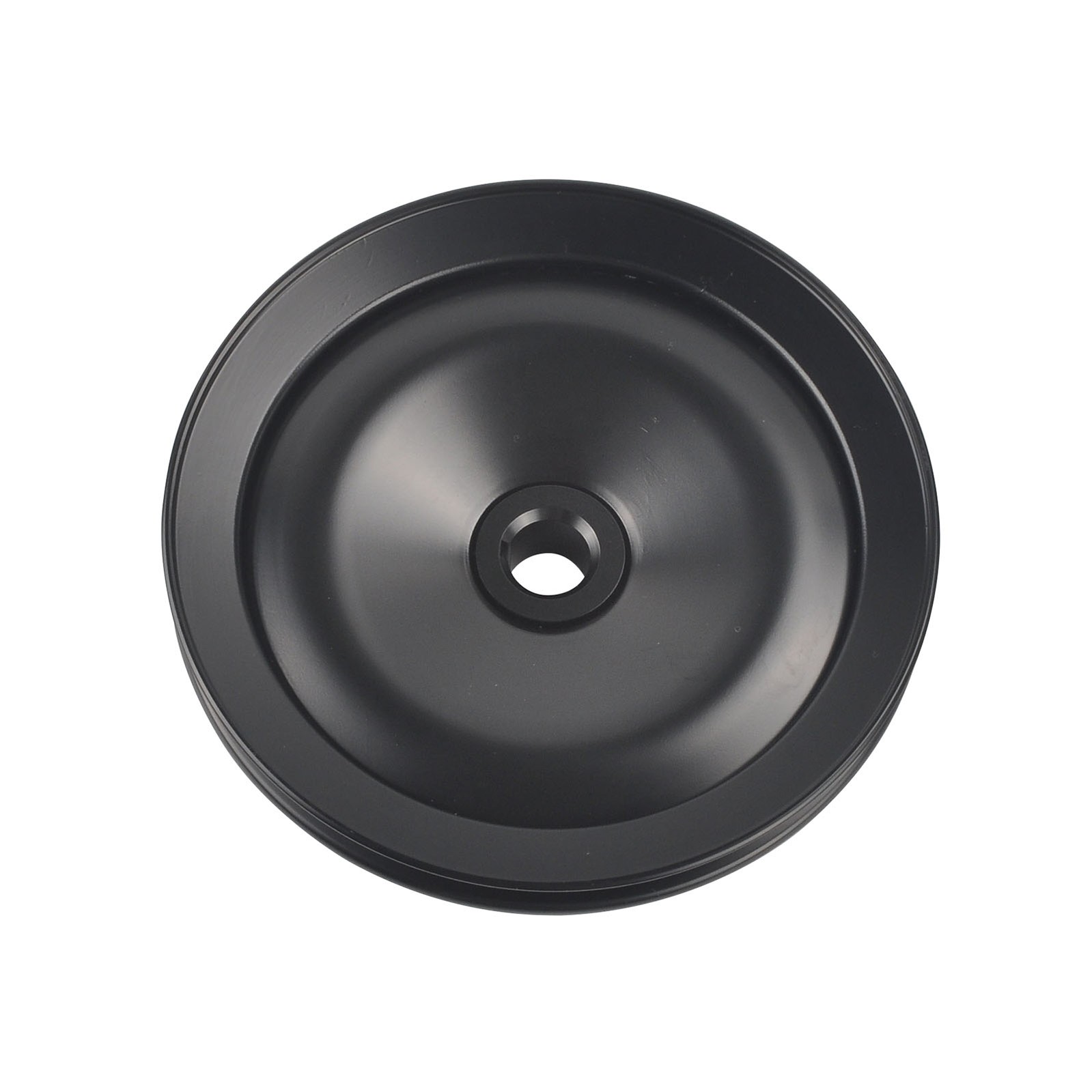 Black 1 Groove Power Steering Pump Pulley For GM Chevy Saginaw V-Belt Key Way