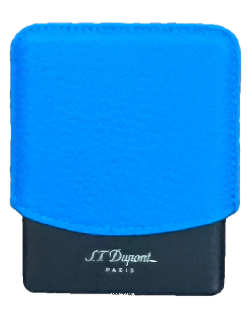 S.T. Dupont Leather Cigarette / Cigarillo Case Fluo Blue, 183116 New In Box