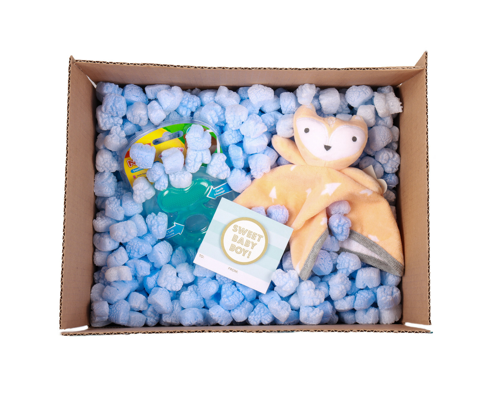 FunPak Packing Peanuts Blue Heart Shape 1.5 cu ft bag Compostable Biodegradable