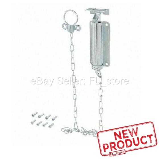 Pull Chain Bolt Latch Spring Loaded 4" Zinc Finish Barn Shed Gate Security NEW