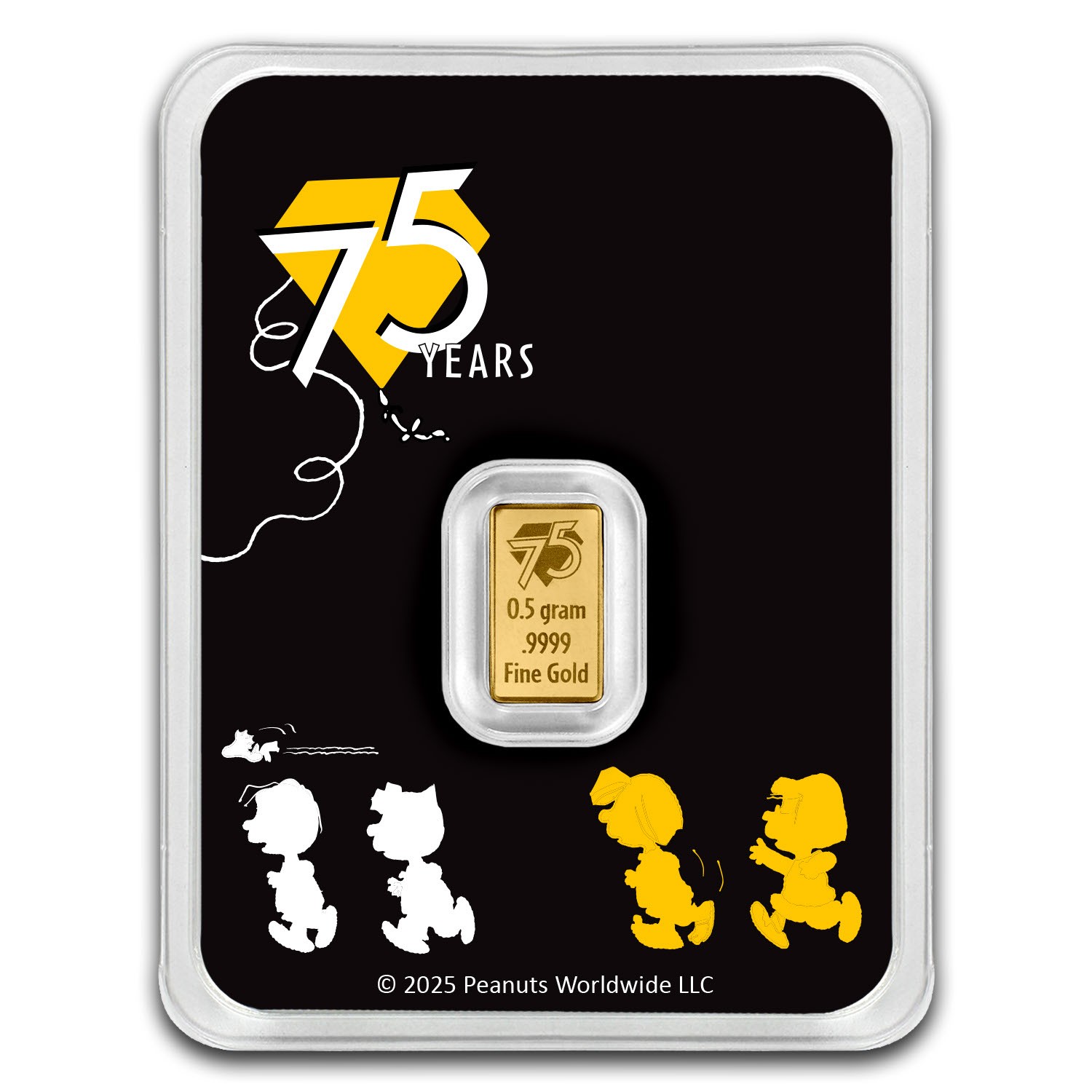 1/2 gram Gold Bar - Peanuts® Snoopy (75th Anniversary)