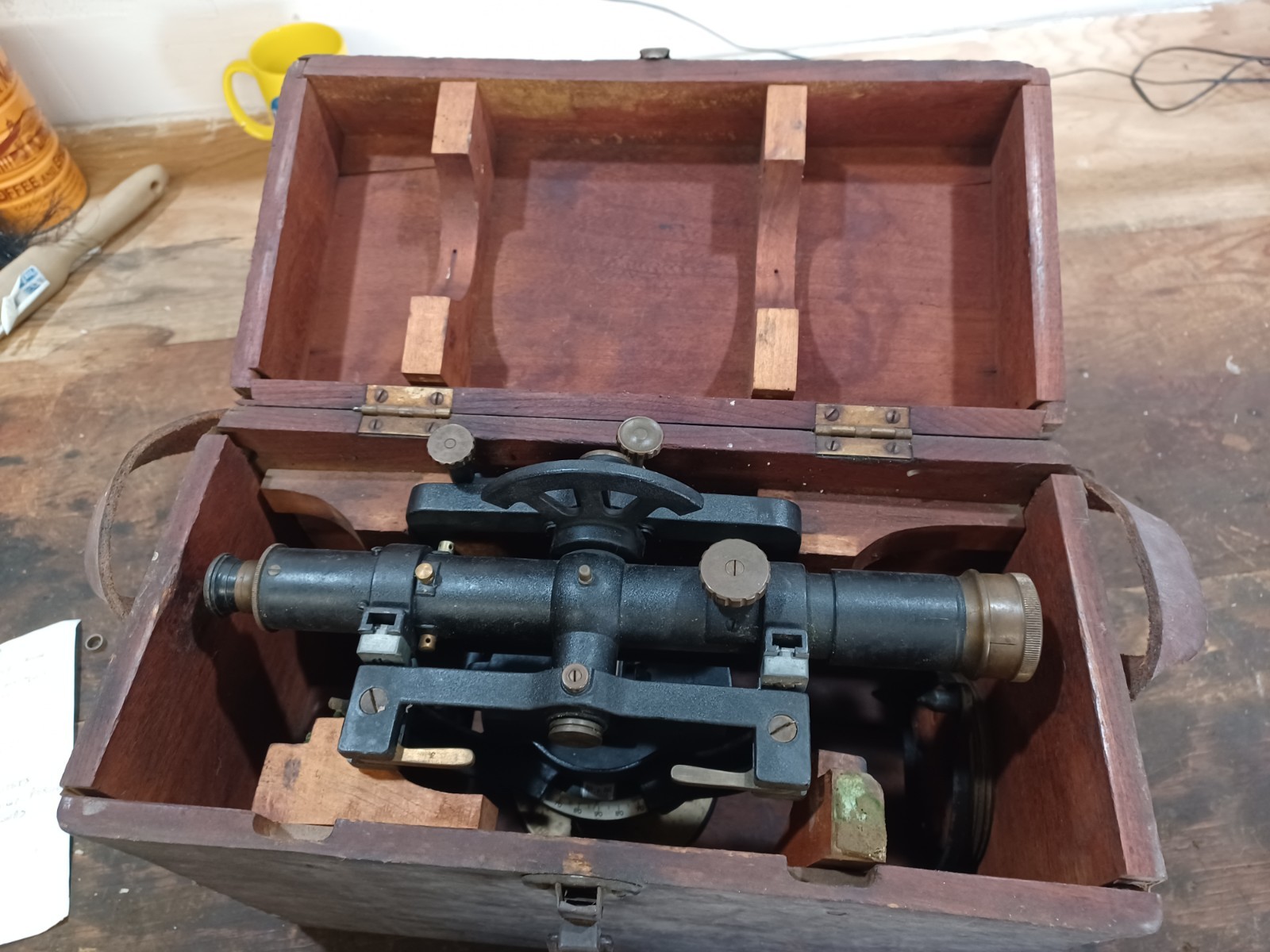 Vintage David White Transit Brass Surveying Scope Field Tool #37773 Milwaukee