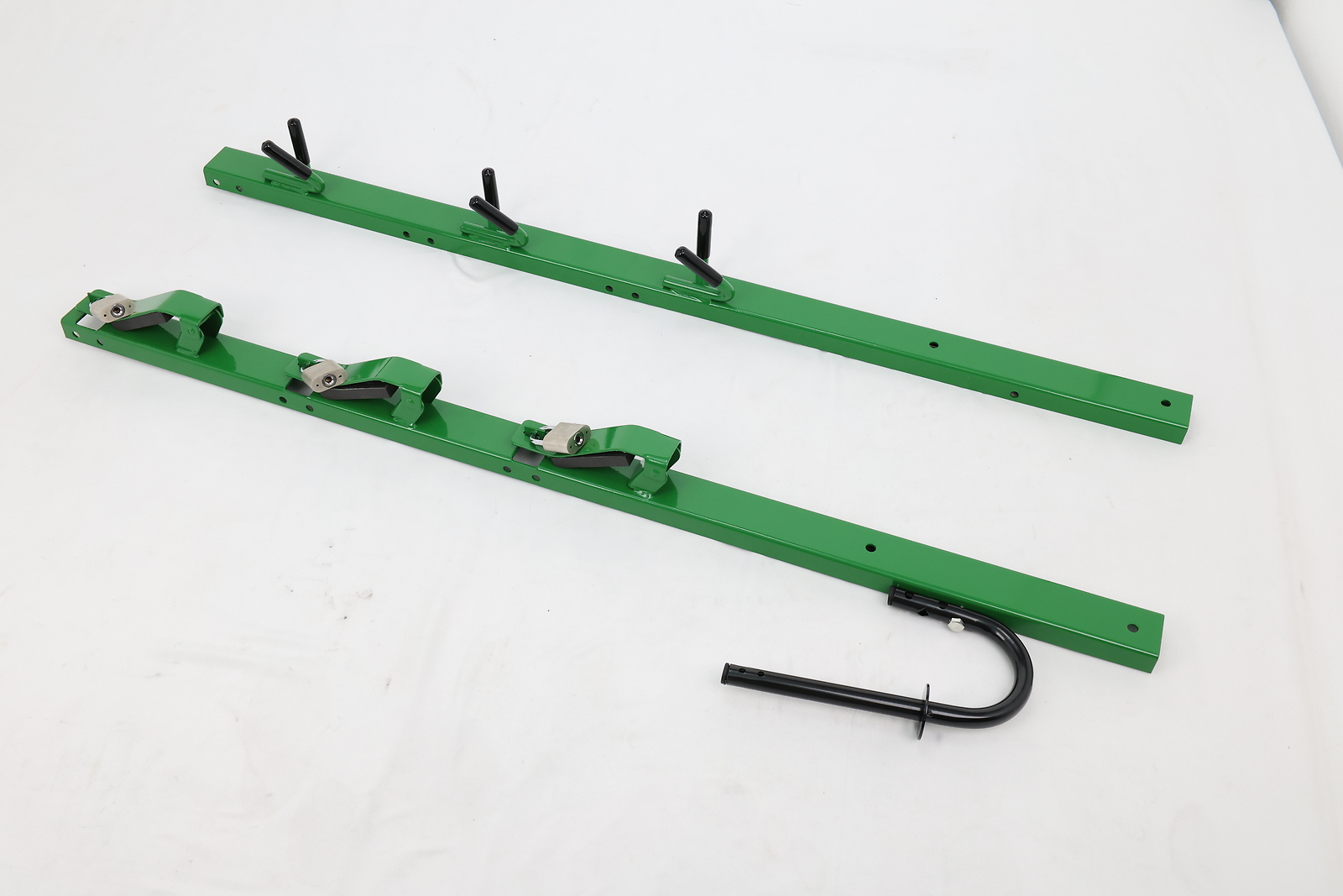 GREEN 3 Place Weedeater Trimmer Racks For OPEN Landscape Truck&Trailer w/ Lock