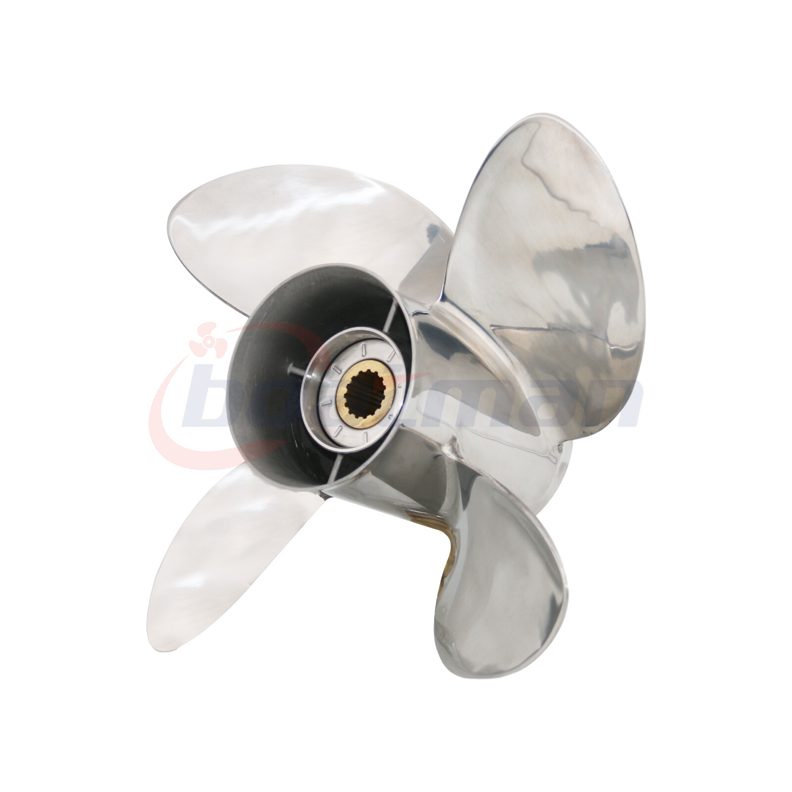 4 Blades Propeller 13x19 For Yamaha Outboard 75-130HP + Hardware kits Stainless